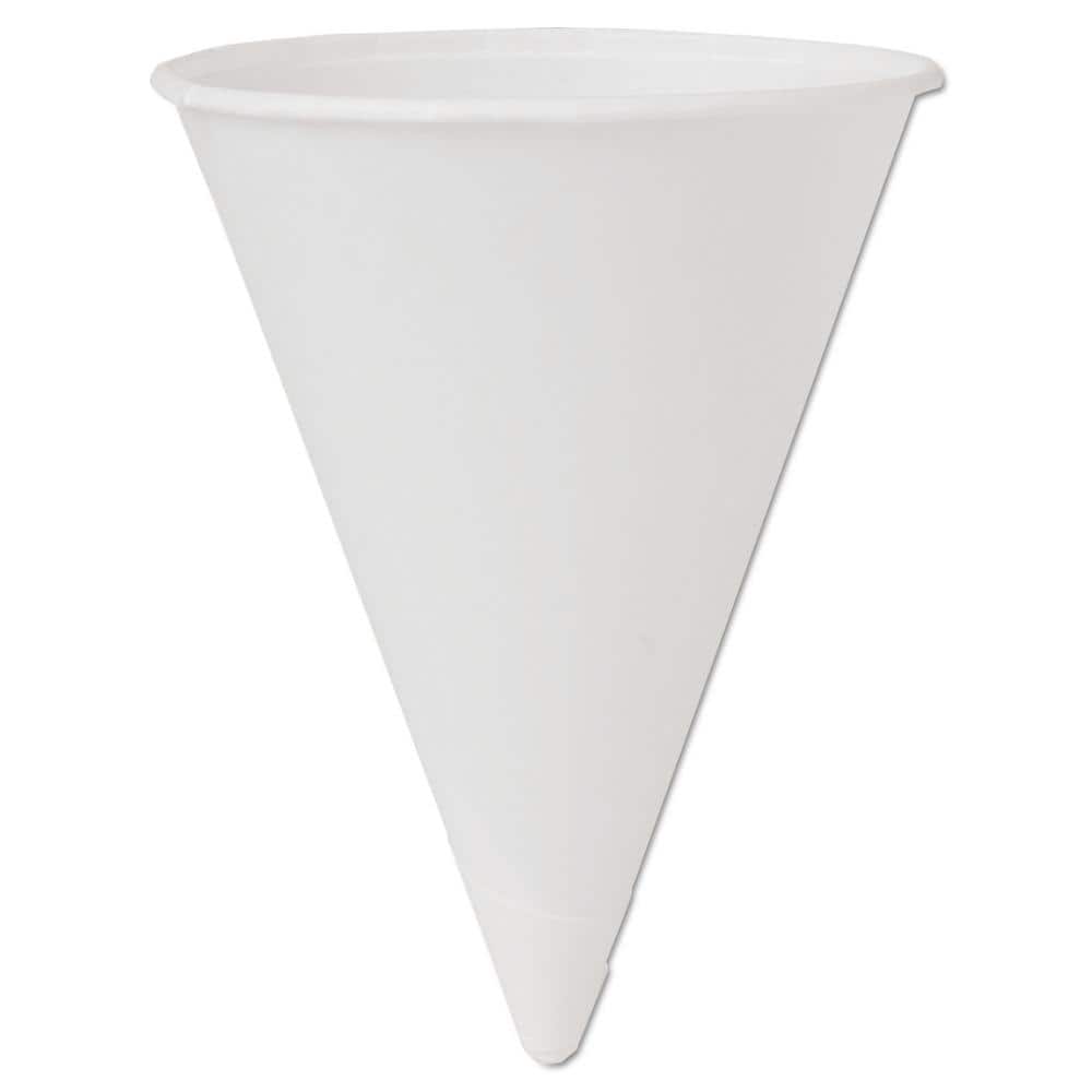 4 oz Triangle White Plastic Torcente Dessert Cup - 3 x 2 1/2 x 2 3/4 -  100 count box