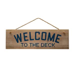 Welcome To The Deck Wood Decorative Sign