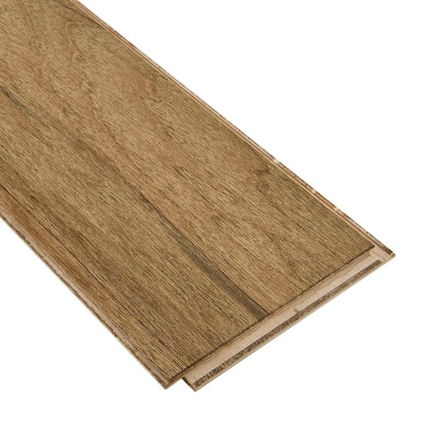 Bruce Time Honored Saddle Hickory 3/8 in. T x 6 in. W Click Lock Wire Brushed Engineered Hardwood Flooring (30.6 sq.ft./ctn)