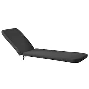 Ebony Outdoor Cushion Lounger in Black 22 in. x 73 in. Includes 1 Lounger Cushion