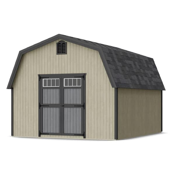 Colonial Greenfield 12 ft. x 14 ft. Outdoor Wood Storage Shed Do-It-Yourself Precut Kit with Floor (168 sq. ft.)