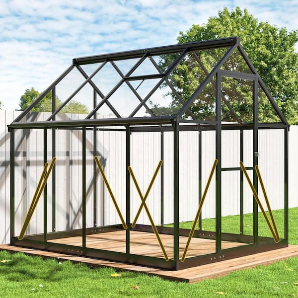 VIWAT 6 ft. W x 7 ft. D Greenhouse for Outdoors, Polycarbonate