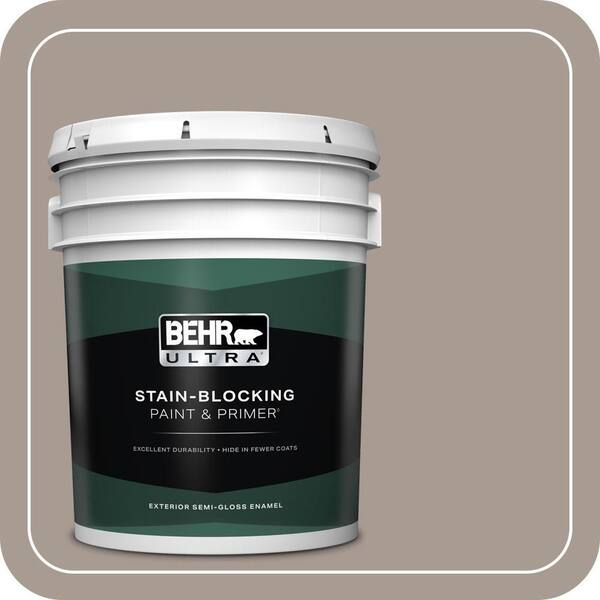 BEHR ULTRA 5 gal. Home Decorators Collection #HDC-NT-18G Frosted Cocoa Semi-Gloss Enamel Exterior Paint & Primer