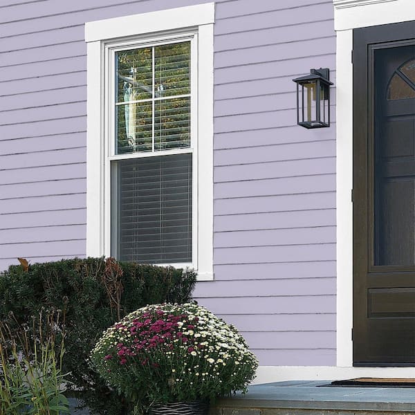 Glidden Essentials 1 gal. PPG1175-4 Wild Lilac Flat Exterior Paint