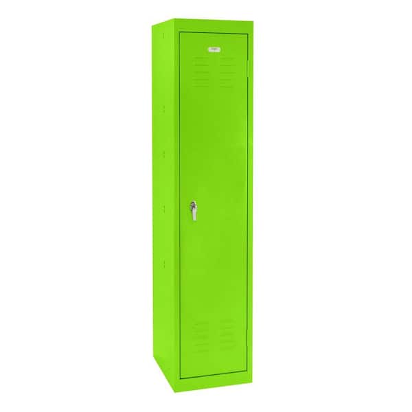 Sandusky 15 in. W x 66 in. H x 18 in. D Single Tier Welded Steel Storage Locker in Electric Green