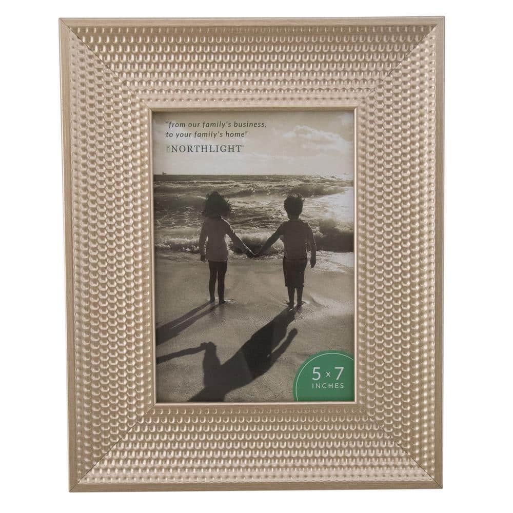 Champagne Gold Honeycomb 5" x 7" Tabletop Photo Frame