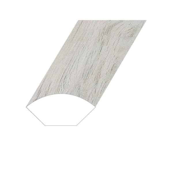 Montserrat Manifesto Argent Dove 0.6 in. Thick x 1 in. Wide x 94.5 in. Length Vinyl Quarter Round Molding
