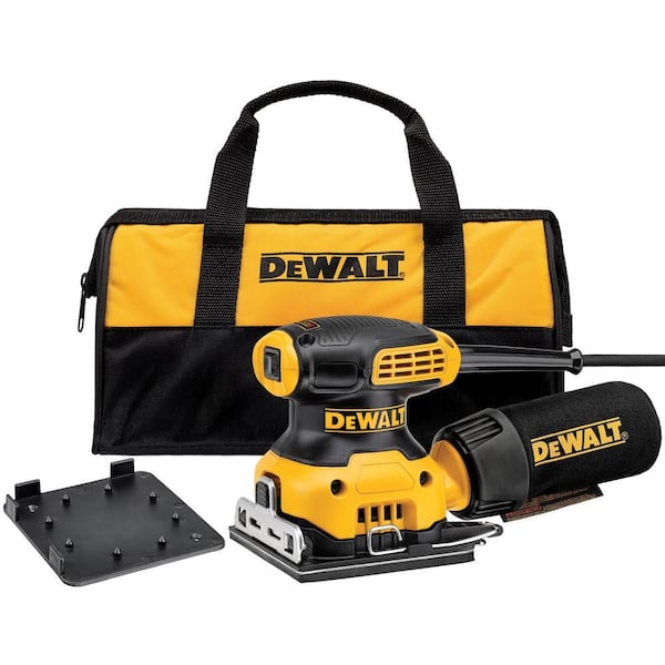 DEWALT - 2.3 Amp Corded 1/4 Sheet Palm Grip Sander Kit with Contractor Bag