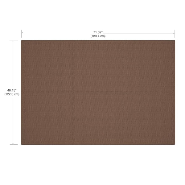Norsk Brown 24 in. x 24 in. x 0.47 in. Foam Interlocking Floor Mat (6-Pack) Norsk Brown 24 in. x 24 in. x 0.47 in. Foam Interlocking Floor Mat (6-Pack)