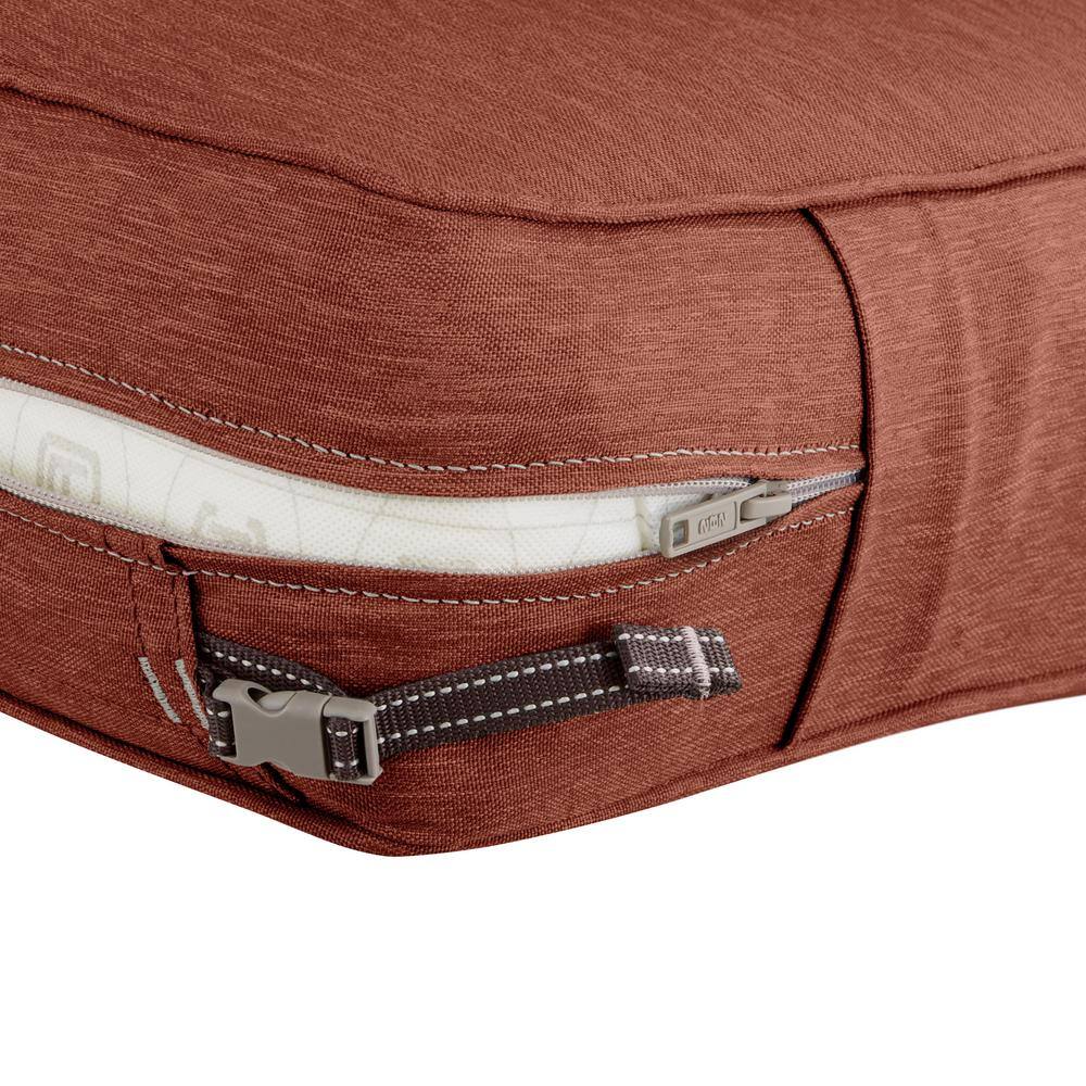 Heather Henna Red Water-Resistant Patio Chair Cushion