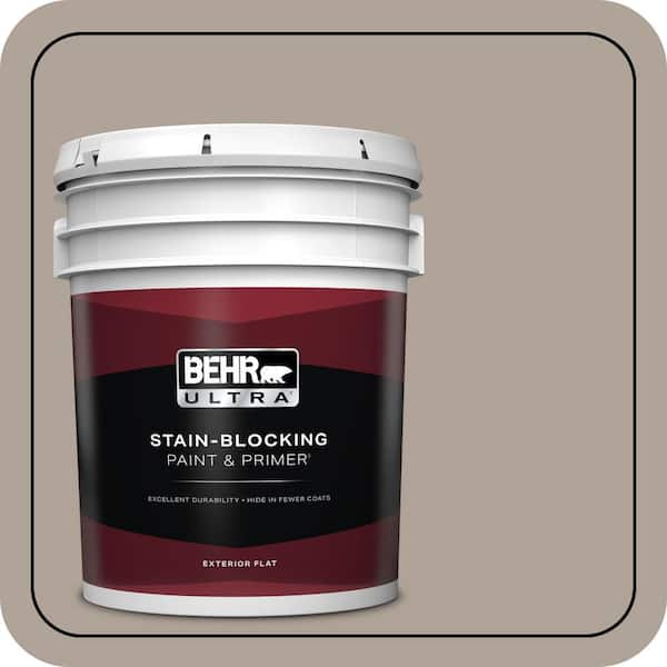 BEHR ULTRA 5 gal. #MQ2-56 Abbey Stone Flat Exterior Paint & Primer