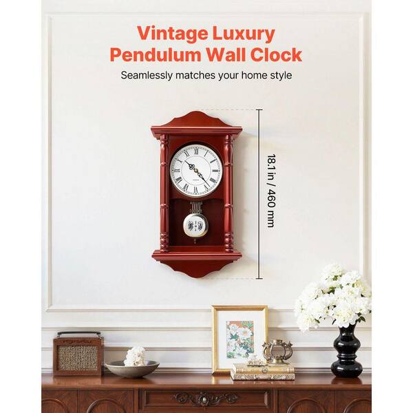 SKYSHALO Grandfather Clock 18 in. Classic Vintage Pendulum Clock