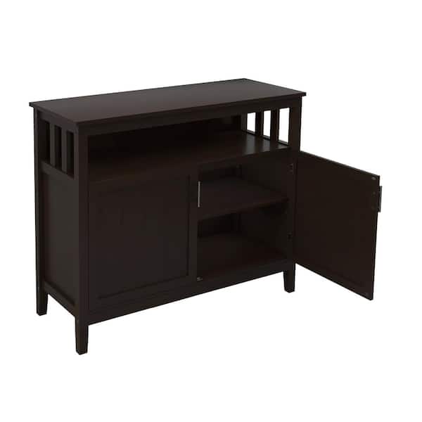 39.96-in W x 15.75-in D x 34.06-in H in Brown Assemble Upper Diagonal Kitchen Cabinet with 2 Doors for Dining Room