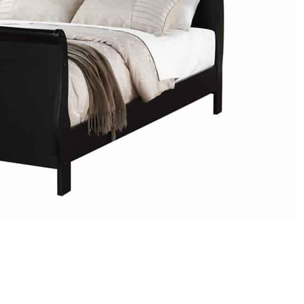 Benzara - Fabulous Calif. King Louis Phillippe Bed , Black