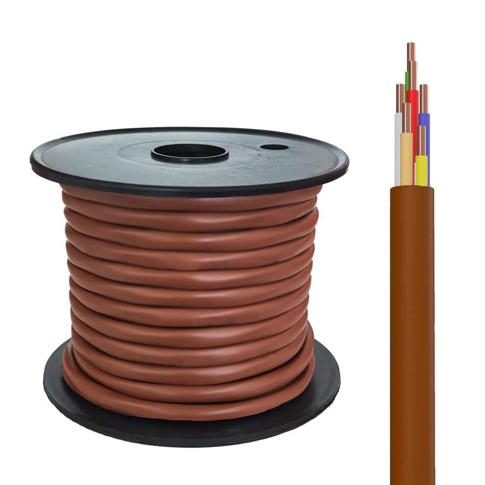 50 ft. 18/6 Brown Solid Copper Thermostat Wire-CL2 Rated PVC Insulated Low Voltage Cable price history on PriceWatchPro