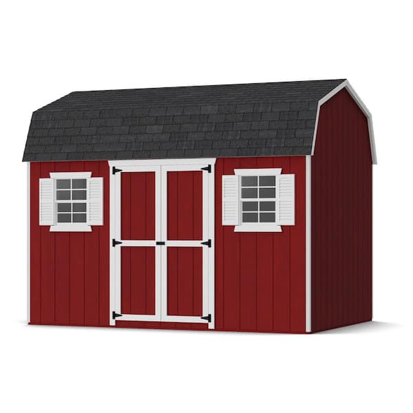 Value Gambrel Workshop 8 ft. x 12 ft. Outdoor Wood Storage Shed Precut Kit with Floor (96 sq. ft. )