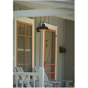 Weymouth Medium 1-Light Antique Black Outdoor Wall Mount Sconce with Edison LED Light Bulb Included