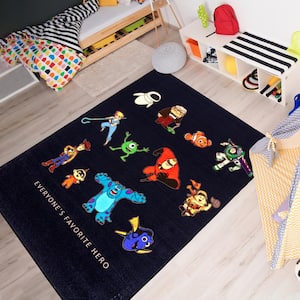 Pixar Heroes Multi-Colored 5 ft. x 7 ft. Indoor Polyester Area Rug