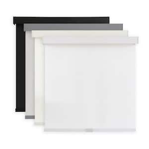 Cordless Light Filtering Roller Shade, 1% Openness Solar Shades, UV Protection, Polyester, White, 20 in. W x 72 in. L