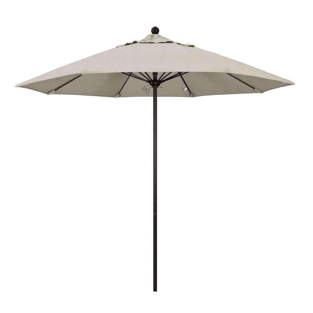 9 ft. Bronze Aluminum Commercial Market Patio Umbrella with Fiberglass Ribs and Push Lift in Woven Granite Olefin price history on PriceWatchPro