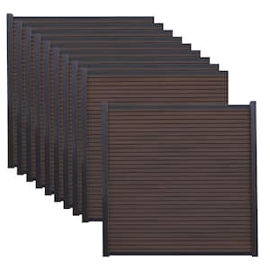 6 ft. x 6 ft. Riviera Composite Fence Panel Mahogany (10-Pack)