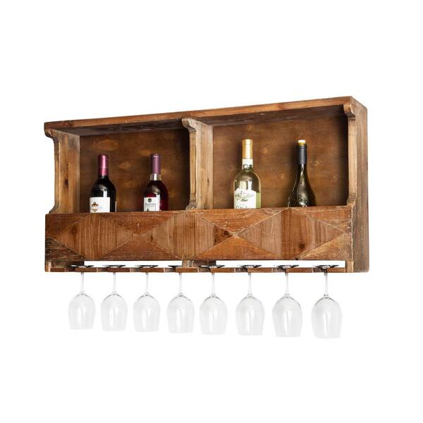Alaterre Furniture Revive 12-Bottle Brown Reclaimed Wood Wine Rack