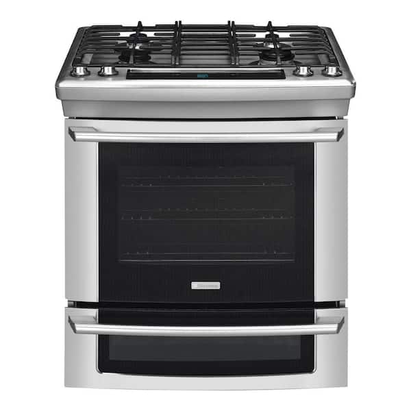 Electrolux Wave-Touch 4.2 cu. ft. Slide-In Dual Fuel Range with Self-Cleaning Convection Oven in Stainless Steel-DISCONTINUED