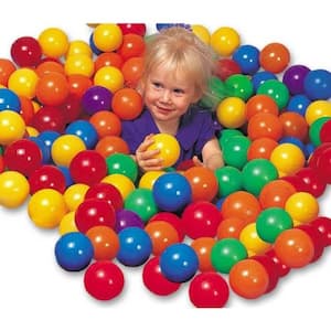 100-Pack Large Multi-Colored Plastic Fun Ballz for Ball Pits (2-Pack)