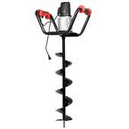 6 in. Digging Auger Drill Bit in Black with 1500-Watt 1.6 HP Electric Earth Post Hole Digger