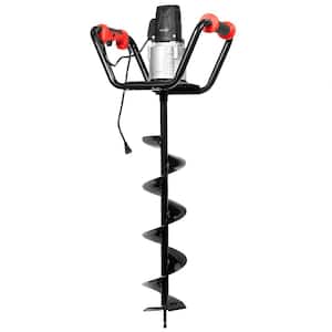 1500-Watt 1.6 HP Electric Earth Post Hole Digger with 6 in. Digging Auger Drill Bit in Black