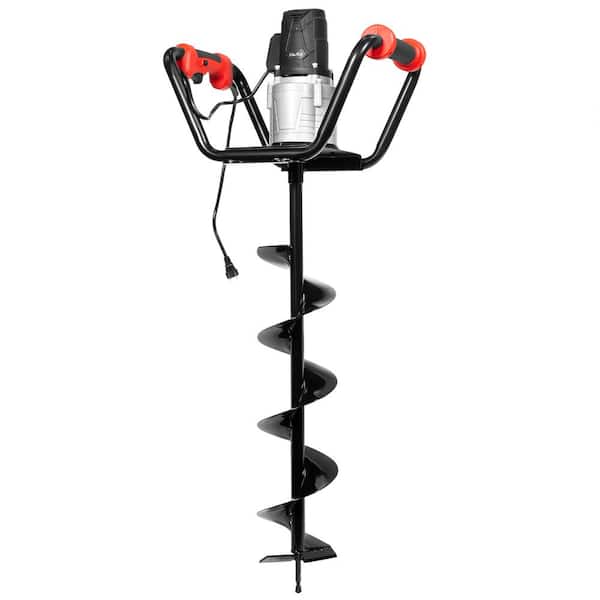 XtremepowerUS 6 in. Digging Auger Drill Bit in Black with 1500-Watt 1.6 HP Electric Earth Post Hole Digger