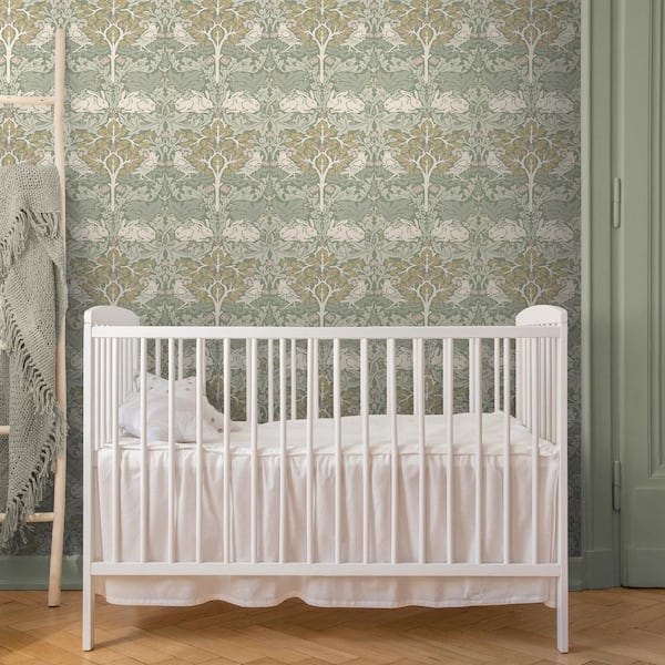 William Morris at Home Brother Rabbit Sage Wallpaper