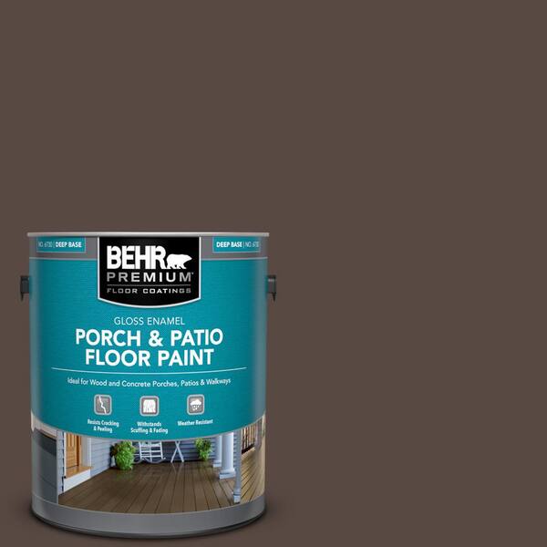 BEHR PREMIUM 1 gal. #780B-7 Bison Brown Gloss Enamel Interior/Exterior Porch and Patio Floor Paint
