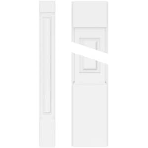 2 in. x 6 in. x 82 in. Raised Panel PVC Pilaster Moulding with Standard Capital and Base (Pair)
