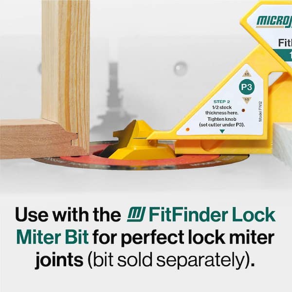 Microjig Lock Miter Bit MicroJig Fitfinder 1/2 Gauge - Vind De Helft Van Elke Dikte Tot 7,5 Cm, Perfect Voor Houtbewerking Fit Finder Clothing