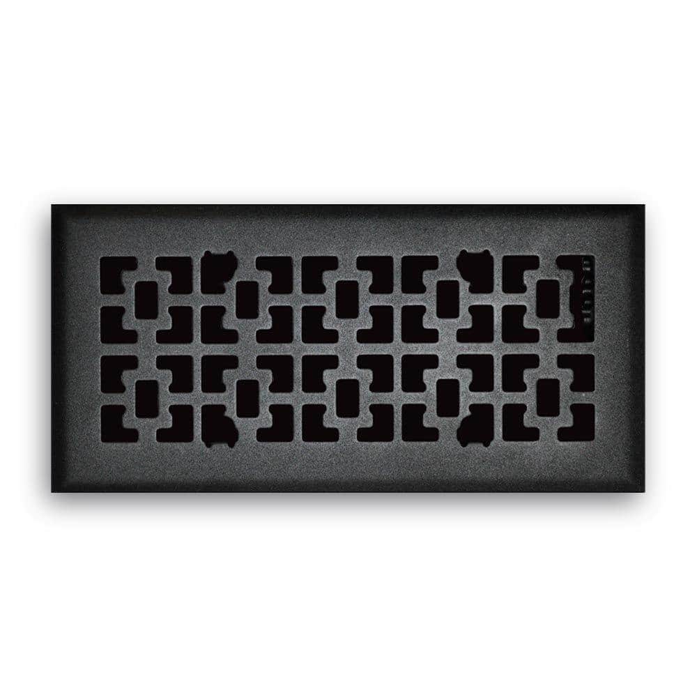 4 in. x 10 in. Vintage Victorian Floor Diffuser in Matte Black price history on PriceWatchPro