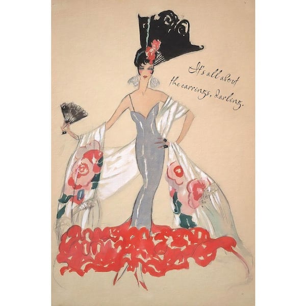 VENICE BEACH Collections All About the Earrings by Grotto Studios 1 Piece Unframed Graphic Print Abstract Poster Art Print 24 in. x 36 in.