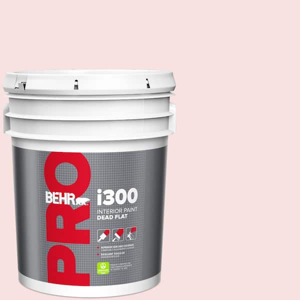 BEHR PRO 5 gal. #140A-1 Strawberry Yogurt Dead Flat Interior Paint