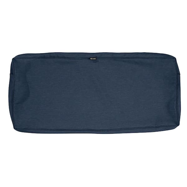 Classic Accessories Montlake FadeSafe 48 in. x 18 in. x 3 in. Heather Indigo Outdoor Bench Cushion Cover