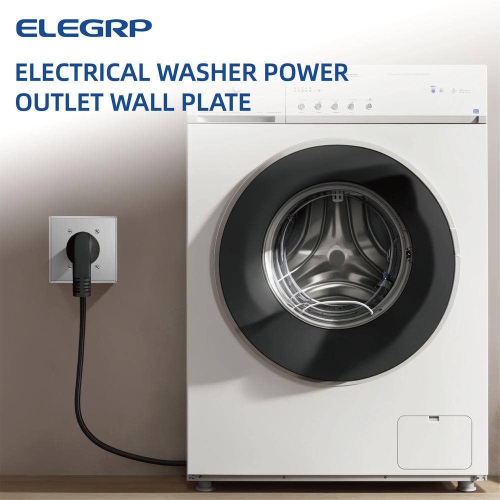 2-Gang Stainless Steel Flush Mount Wall Plate (2-Pack)