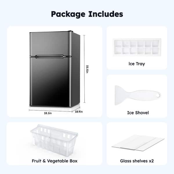 家具 s20mini SIMZLIFE 20 in. 3.2 cu. ft. Mini Refrigerator in Silver with