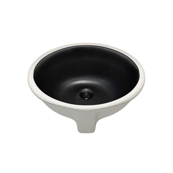 Swiss Madison Monaco 19 in. Ceramic Undermount Bathroom Sink in Matte Black
