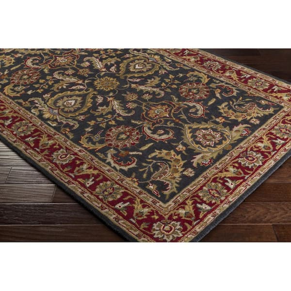 Middleton Olive Traditional Border 2 ft. x 3 ft. Area Rug