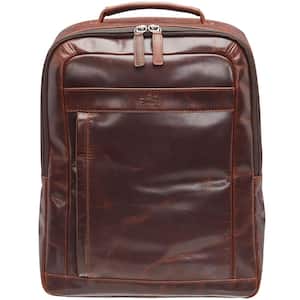 Buffalo 15.5 in. Brown Backpack with Dual Compartments for 15.6 in. Laptop