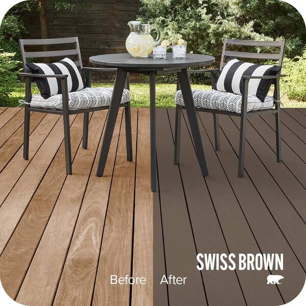 BEHR PREMIUM 1 gal. #N210-6 Swiss Brown Solid Color Waterproofing