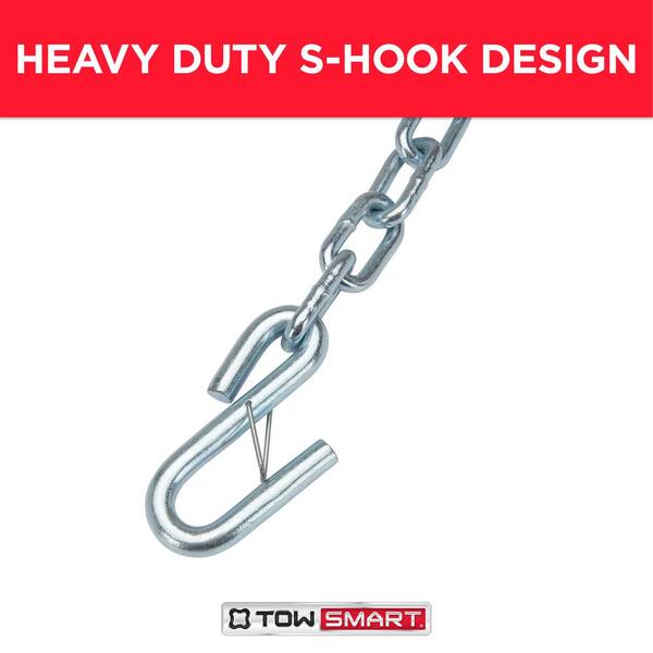 Trailer Safety Chain, Trailer Safety Chain 3500lbs Towing Wire Ropes with  Double Spring Clip Hooks for Trailer RV