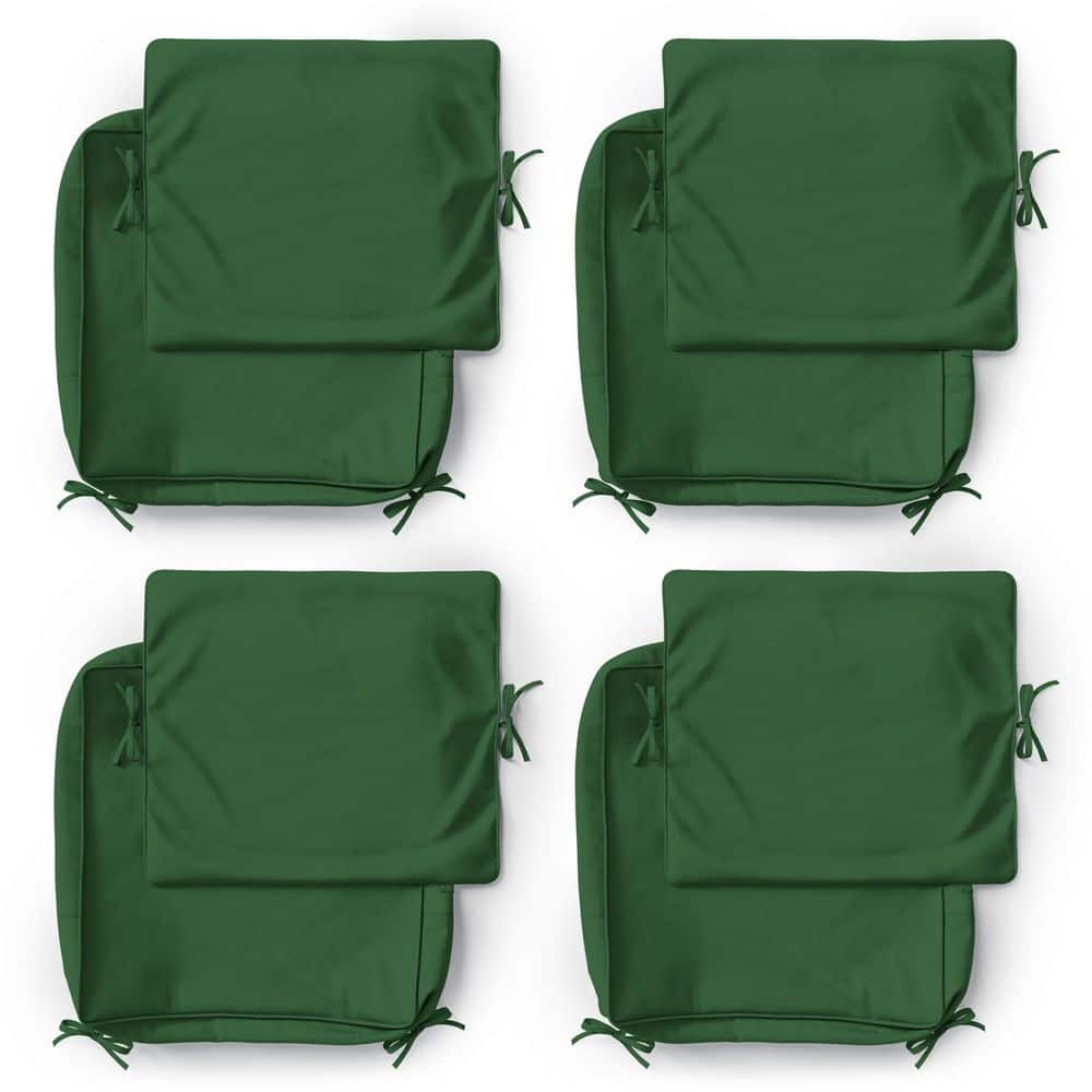 24 in. x 24 in. Slipcover Replacement Outdoor Waterproof Seat and Back Cover Set for Chair and Sofa Green (4-Pack) price history on PriceWatchPro