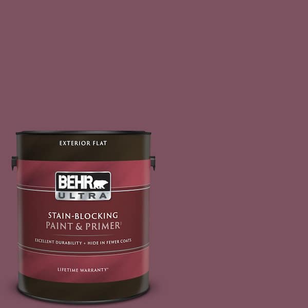 BEHR ULTRA 1 gal. #PPU1-19 Classic Berry Flat Exterior Paint & Primer