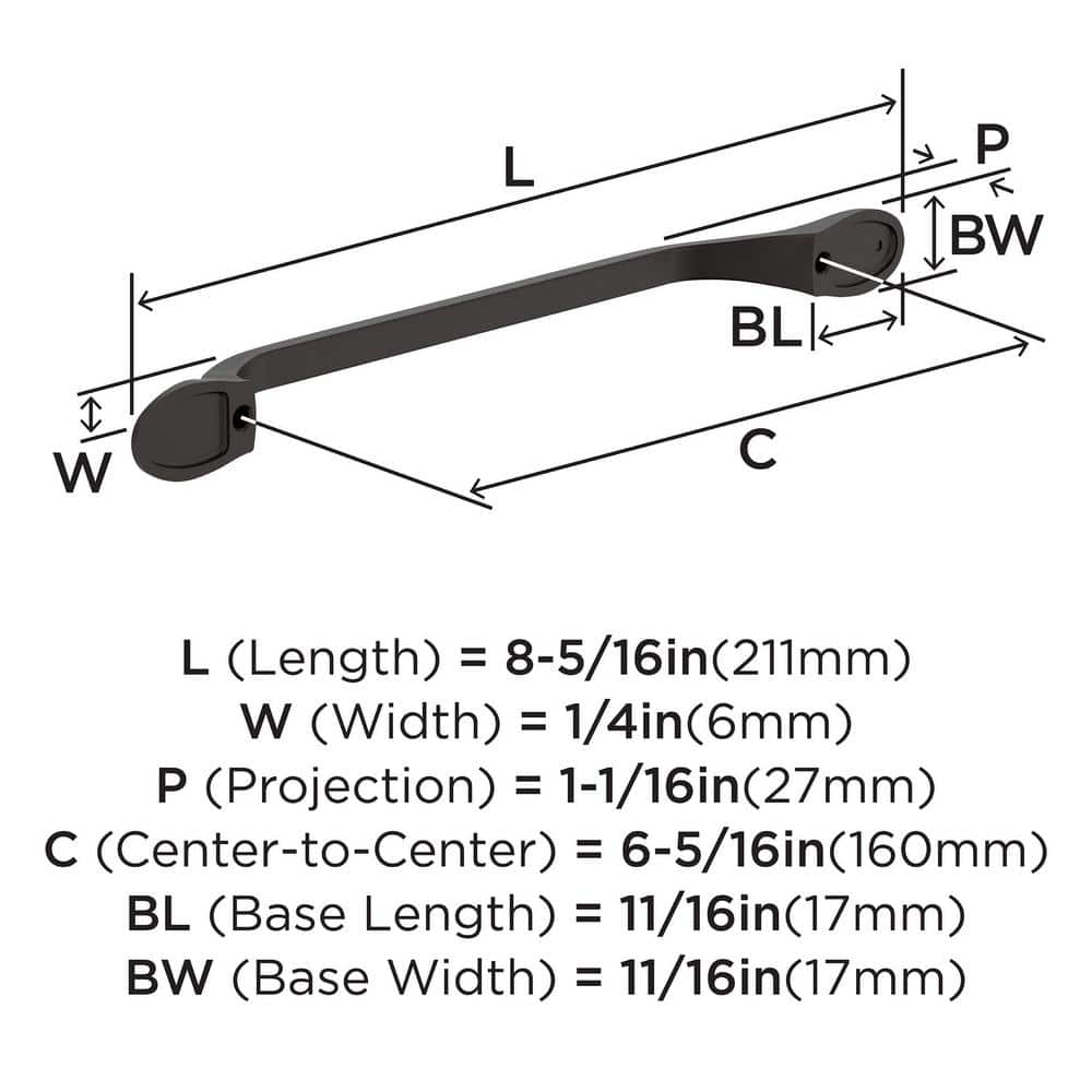 Ravino Oil-Rubbed Bronze Arch Cabinet Pull with Mounting Hardware
