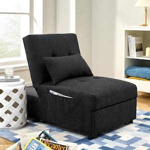 Westsky 71 Modern Fabric Convertible Memory Foam Futon Couch Bed, Folding Sleeper Twin Dark Gray Sofa Furniture for Home